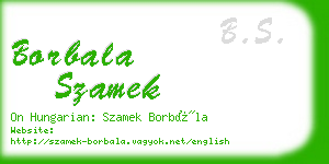 borbala szamek business card